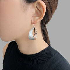 Shinny Bell Rose Gold & Sliver Sterling Silver Earrings