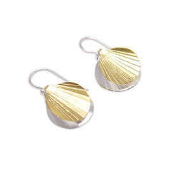 Duo Mini Orbicular Silver and Gold Sterling Silver Earrings