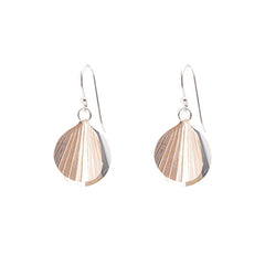 Duo Mini Orbicular Silver and Rose Gold Sterling Silver Earrings