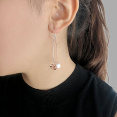 Branch of flower Rose Gold Sterling Silver Earrings