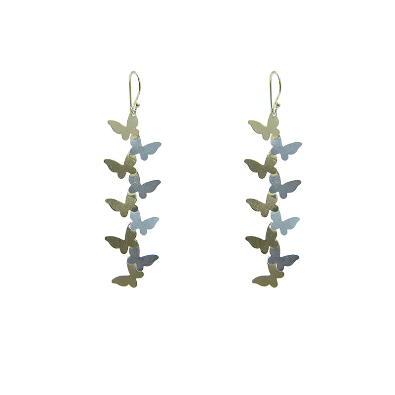 Butterfly Gold Sterling Silver Earrings