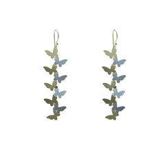 Butterfly Gold Sterling Silver Earrings