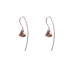 3 little flowers Rose Gold Sterling Silver Earrings