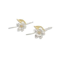 Vernicia Fordii Silver and Gold Sterling Silver Earrings