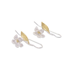 Vernicia Fordii Silver and Gold Sterling Silver Earrings