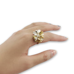 Hydrangea Gold & Sliver Sterling Silver Ring