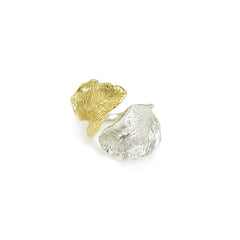 Duo Leaf Gold & Sliver Sterling Sliver Ring