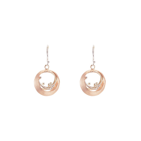 Small Ovary Rose Gold Sterling Silver Earrings