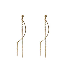 Fresh water 10K real gold real Japan earrings