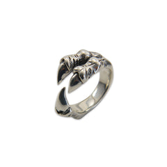 Dragon Claw Adjustable Sterling Silver Ring