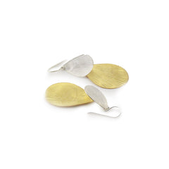Duo WaterDrop Gold Sterling Silver Earrings