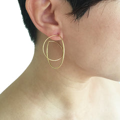 Mini Wiry Sphere Gold Sterling Silver Studs