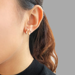 Eschscholzia Rose Gold Studs