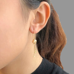 Campanula Bell Rose Gold Sterling Sliver Earrings