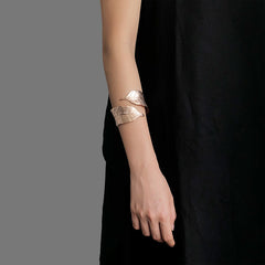 Whole Long Leaf Rose Gold Sterling Sliver Bangle