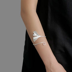 Gingko Leaf Sterling Sliver Bangle