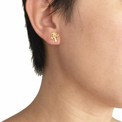 Banyan Tree Gold Sterling Silver Studs