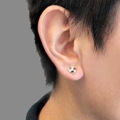 Mini Hot Wheel Sterling Silver Stud (One Piece)