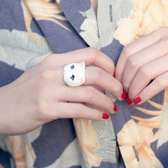 JUMPEE White Cat Ring
