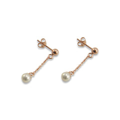 Pearl waterdrop Rose Gold Sterling Earrings