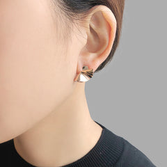 Irregular shape Rose Gold Sterling Earrings