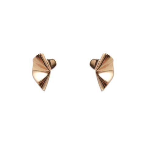 Irregular shape Rose Gold Sterling Earrings