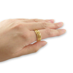Three layers Gold Ring