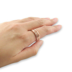 Three layers Rose Gold Ring