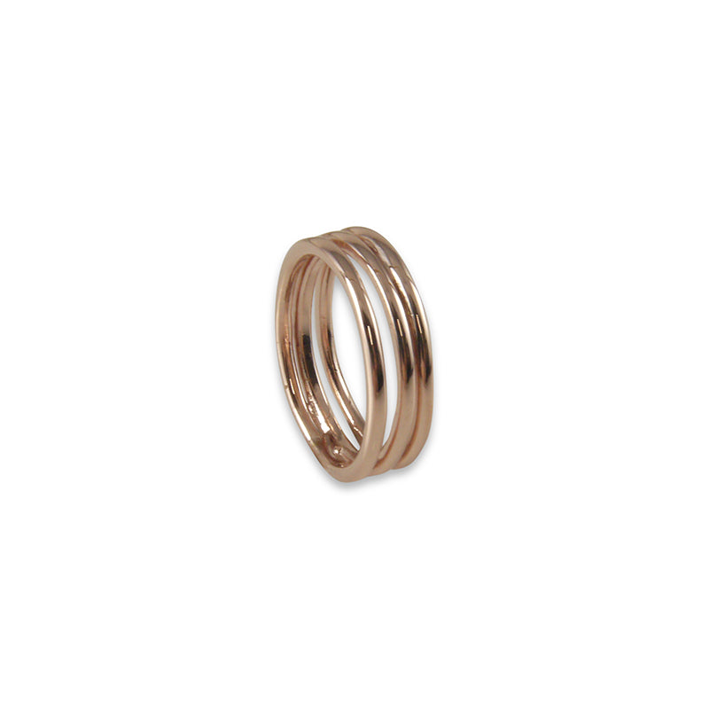 Three layers Rose Gold Ring