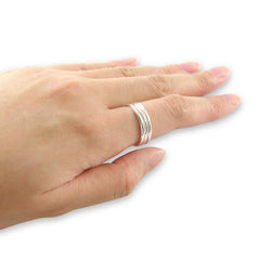 Three layers Sterling Silver Ring