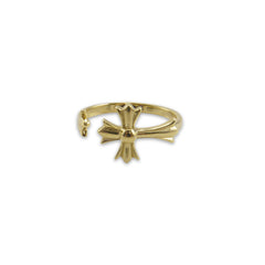 3D cross Gold Ring