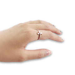 3D cross Rose Gold Ring