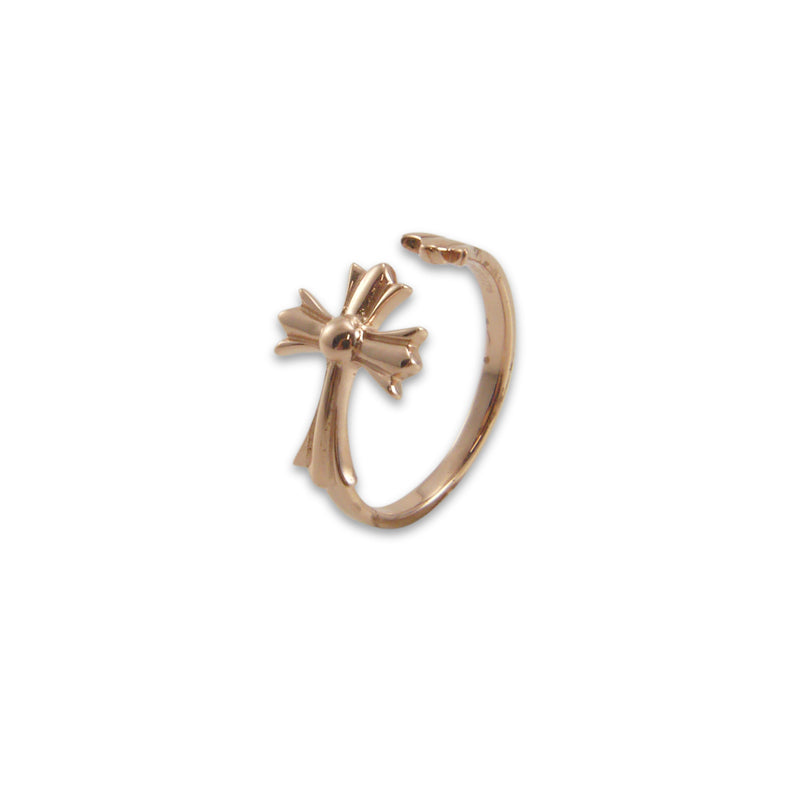 3D cross Rose Gold Ring