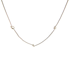 Triple knots Gold Short Necklace
