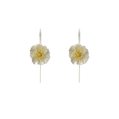 Morning Glory Gold Sterling Sliver Pull-Thru Earrings