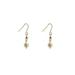 Akuya Pearl 18k real Gold short Pull-Thru Earrings