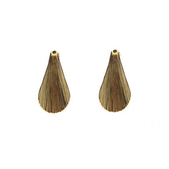 Double Leaf Set Gold Studs
