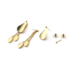Double Leaf Set Gold Studs