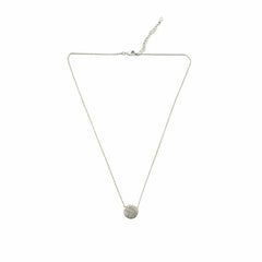 Solid Circle Silver Short Necklace