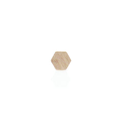 Single Hexagon Rose Gold Sterling Silver Studs