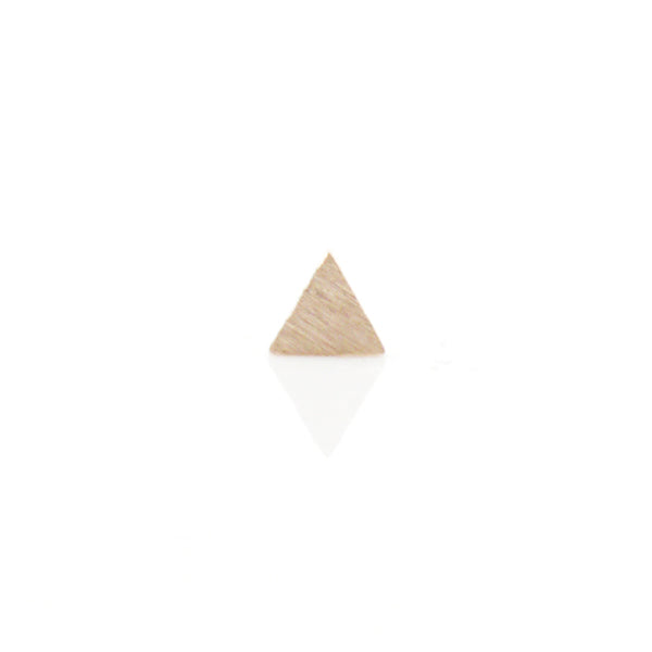 Single Triangle Rose Gold Sterling Silver Studs