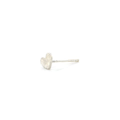 Single Heart Silver Sterling Silver Studs