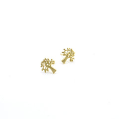 Banyan Tree Gold Sterling Silver Studs