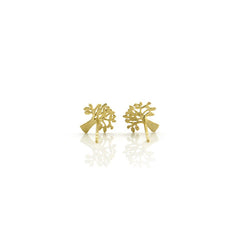 Banyan Tree Gold Sterling Silver Studs