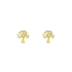 Banyan Tree Gold Sterling Silver Studs