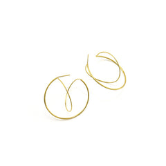 Mini Wiry Sphere Gold Sterling Silver Studs