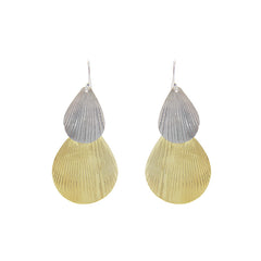 Duo WaterDrop Gold Sterling Silver Earrings