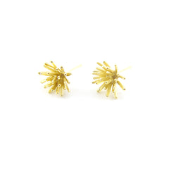 Sea Urchin Gold Sterling Silver Studs