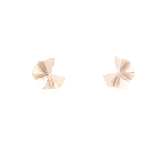 Geometric Moon Rose Gold Sterling Silver Studs
