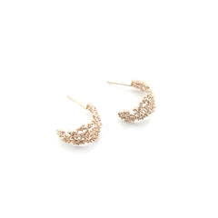 Frozen Rose Gold Sterling Silver Studs